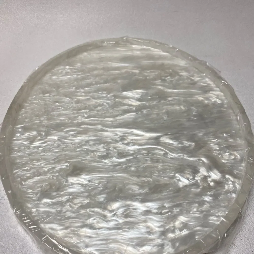 AEYRE Oval Tray - White Hand-poured Acrylic Resin NIB $249 MSRP_2